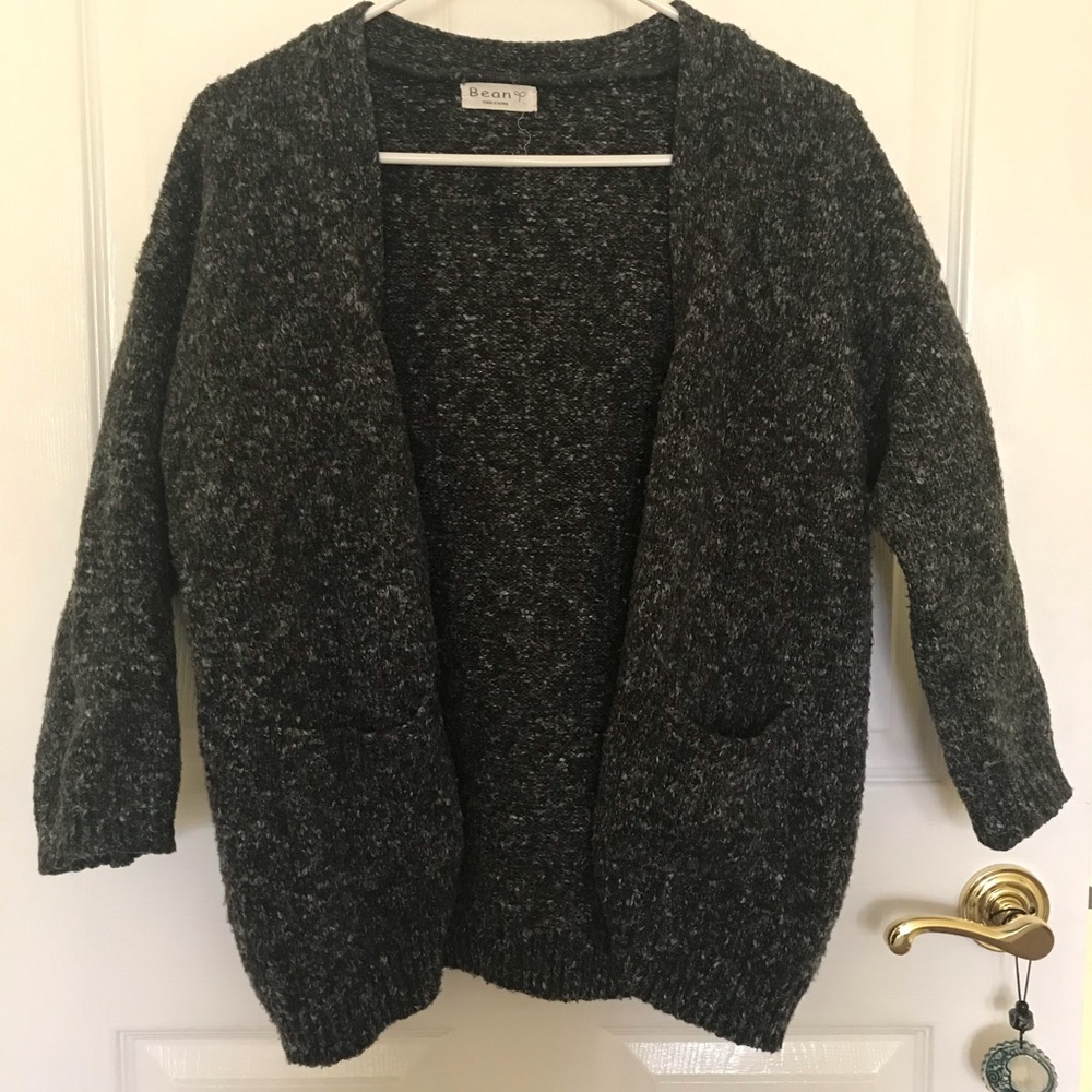 Grey Button-Down Cardigan